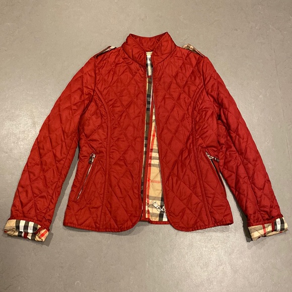 COPY - Burberry Girls burgundy jacket S (14Y) - Picture 1 of 6